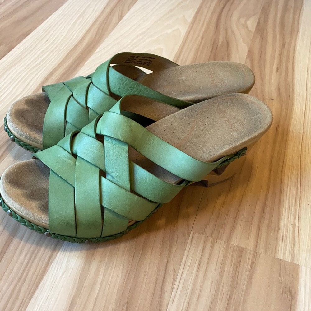 Green Dansko heels